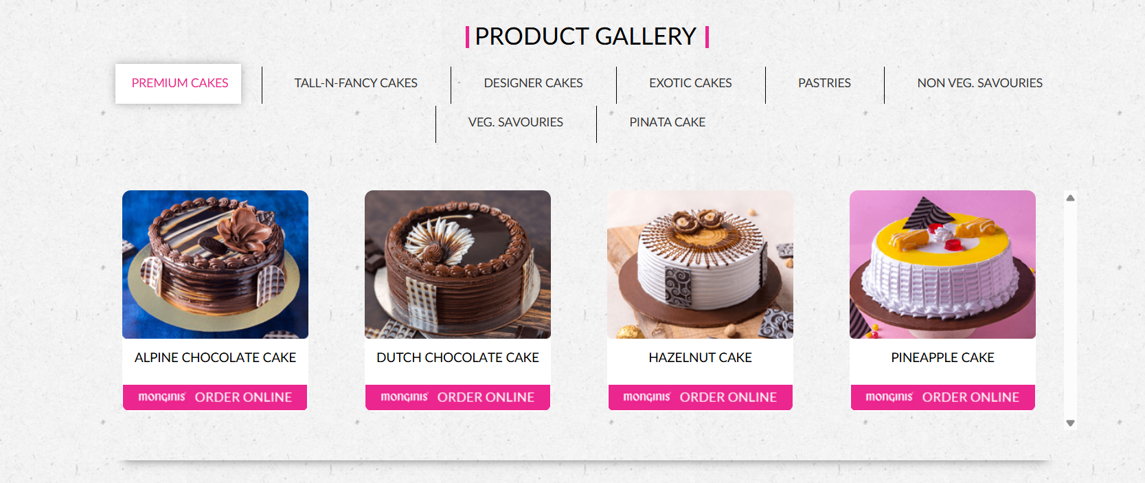 Online Cake Ordering Platform for Monginis Cake Shop - NextZen IT Solution e-commerce solution